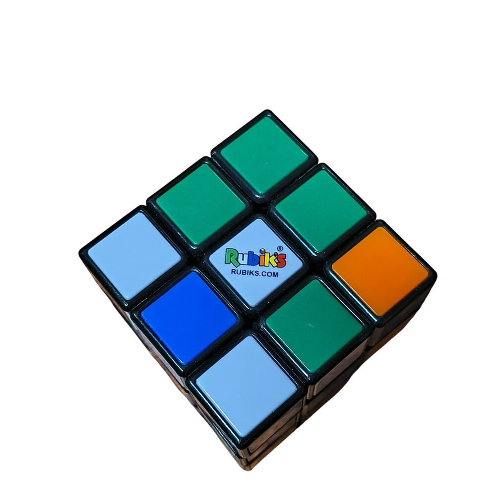 Vintage Rubik's Cube 2-1/4" Square Used Original Hard Plastic Puzzle Toy Science
